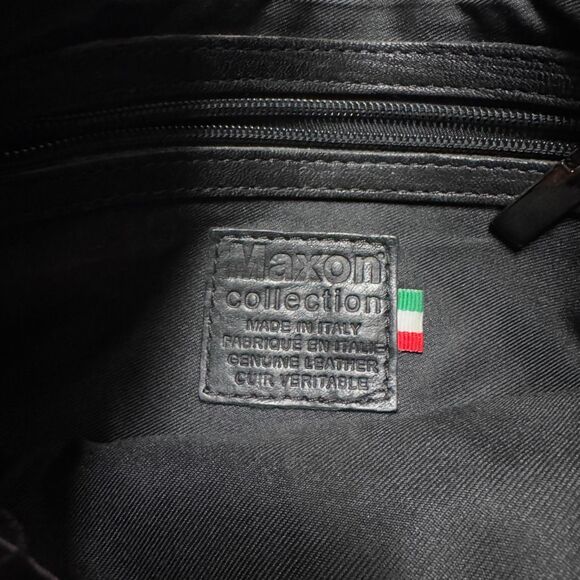 Maxon Collection Black Leather Crossbody Bag - Picture 6 of 7